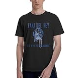 Men's Lana Music Del Singer Rey Classic Cotton Short Sleeve Crewneck T Shirt 80s 90s Graphic Tee Shirt Top Small