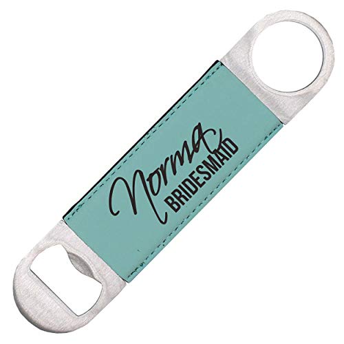 Custom Engraved Stainless Steel Classic Paddle Style Bottle Opener - Personalized Pub Beer Opener Gift For Groomsmen, Men, Women, Bartender (Teal) #TOP5