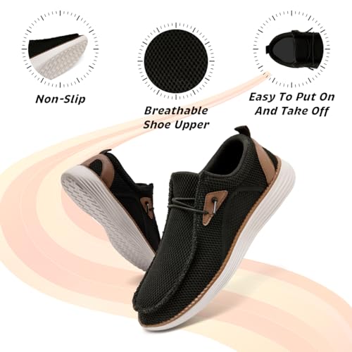 Men's Loafers Slip On Walking Shoes Mens Boat Casual Work Sneakers for Men Loafer Running Tennis Lightweight Comfortable Shoes3