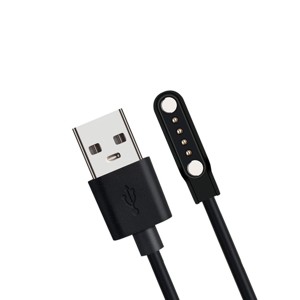 Magnetic Charging Cable 0.3 m 4 Pin USB charger for FireBoltt 360 Pro Smartwatch (Compatible with FireBoltt 360 Pro Smartwatch, Black, One Cable)-image-17