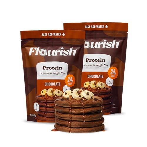 Flourish Chocolate Whey Protein Waffle Mix