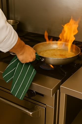Image of Cotton Kitchen Hand and Lunch Towels - Solid Colors, Super Absorbent, 100% Cotton, Quick Dry, Multipurpose Dish Cloths for Home & Restaurant Use (Pack of 4, 18 X 24 Inches) (B.Green)