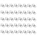 Sansheng 40 Sets of 1.25 inch Key FOB Hardware/Wristband with Key Ring, Key FOB Hardware with Open Ring (Silver)