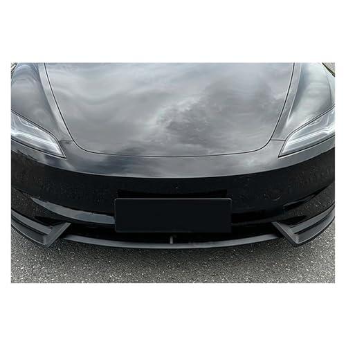 Labio divisor de parachoques delantero negro brillo para Tesla Highland 3