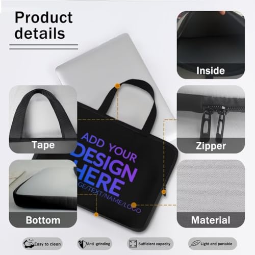 Custom Laptop Bag for Men Women,Personalized Businiess Laptop Briefcase with Handle,Computer Bag4