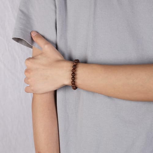 Pulsera de madera stretch unisex MILAKOO 8mm miniatura 3