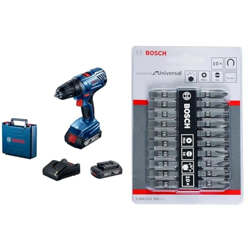 Image of Bosch GSR 180-LI 18V Cordless Drill Driver, 1.5 /13 mm Chuck capacity, 21 /54 /- Nm, LED Light, 2 Gear