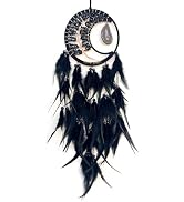 Black And Purple Dream Catcher With Feathers - Large Traditional Handmade Wall Hanging