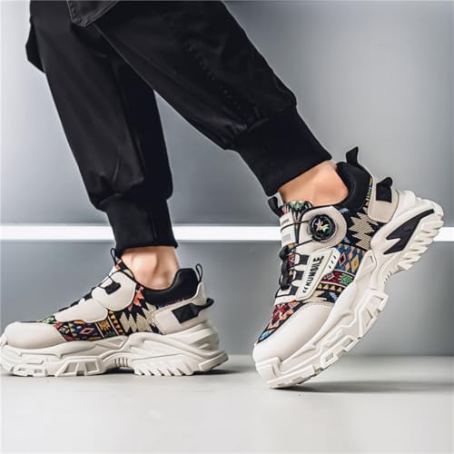 Men's Lace - Up Thick - Sole Sneakers: Comfort - Packed, Non - Slip. Great for Year - Round Outdoor Fun.4