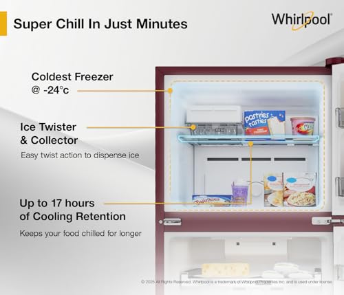 Image of Whirlpool 235 L 2 Star Frost-free inverter Double Door Refrigerator (NEO SP278 PRM WINE ROSE(2S)-Y, 2026 Model)