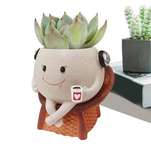 Generisch Flower Pot - Funny Face Planter Pots | Decorative 