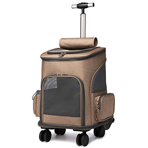 Bolsa Mochila Transporte Pet Luxo Com Rodinhas Cães Gatos Viagens