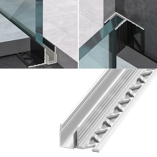 Rail de fixation multifonction en aluminium robuste pour verre 12 mm