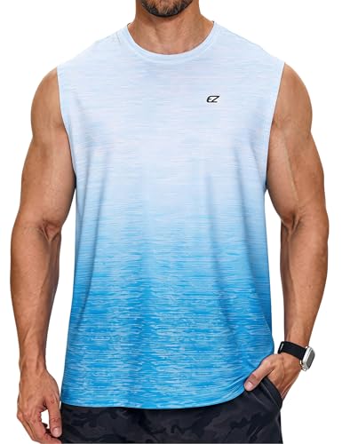 Image of EZRUN Men's Workout Sleeveless Shirts Quick Dry Muscle Swim Shirt Gym Fitness Running Beach Tank Tops