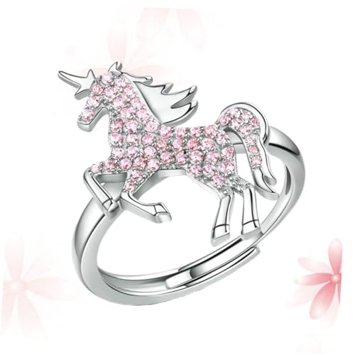 KESYOO 1 Peça Anéis De Prata Esterlina Para Mulheres Anel De Cristal Decoração Pingente De Princesa