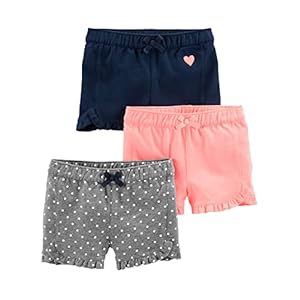 Simple Joys by Carter’s Toddlers and Baby Girls’ Knit Shorts, Pack of 3