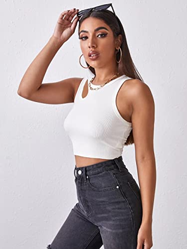 Image of Shasmi Women's Striped Slim Fit Crop, Ribbed, Stylish Tank Top, Soft and Comfy Fabric has Some Stretch