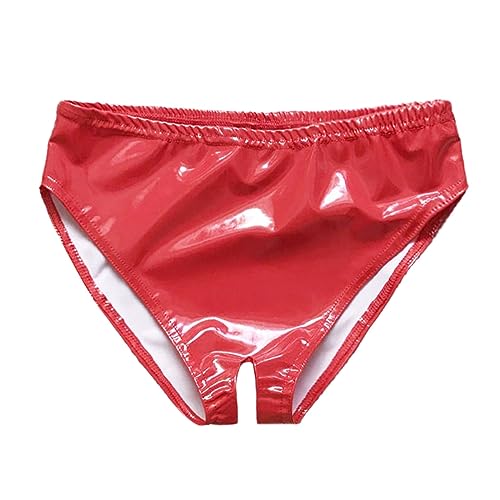 Cocila Body Negro Manga Corta Encaje Ropa Interior de Cintura de Espejo Lencería pequeña de Mujer Cadera Envuelta Íntimos Atractivos Atractivos Ropa Mujeres Conjunto Picardias (001-Red, S)