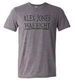 Alex Jones was Right Shirt 1776 Original Patriot Anti Globalism Elite Grey XL