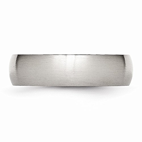 Solid Stainless Steel 6mm Matte Brushed Finish Plain Classic Wedding Band Ring Comfort-Fit3
