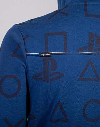 Playstation Icons Uomo Felpa con Cappuccio Blu S