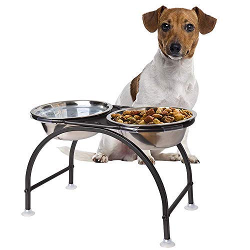 HomeMall Hundebar Hundenapf,Futternapf Napfständer Hundebar Hundnäpfe für Mittlerer Hund