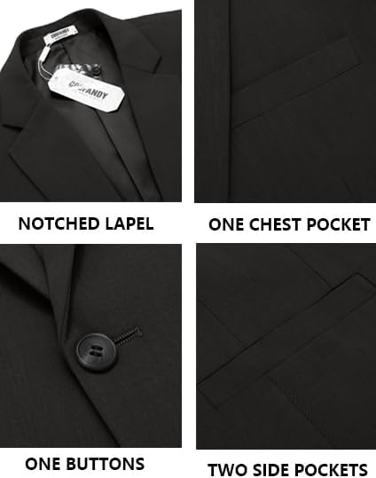COOFANDY Mens Casual Blazer Slim Fit Suit Jacket Lightweight One Button Business Sport Coats - Image 6
