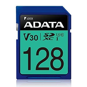 ADATA ASDX128GUI3V30S-R Flash-Speicher 128 GB SDXC Klasse 10 UHS-I – Flash-Speicher (128 GB, SDXC, Klasse 10, UHS-I, 100 MB/s, Schwarz, Blau)