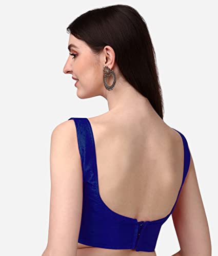 Image of Vihu Fashion Plain Sleeveless Pattern Readymade Blouse U Neck Choli