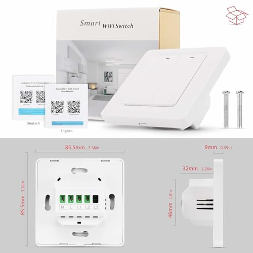 INF Smart switch, WiFi light switch, WiFi switch, wireless switch, 2-pin, voice control, remote control, timer, smart home - Image 2
