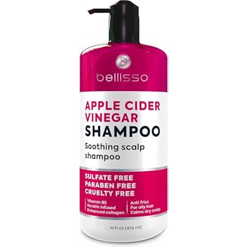 Apple Cider Vinegar Shampoo - Sulfate Paraben and Silicon Free Anti Dandruff Product for Women and Men - Deeply Moisturizing Formula - Dry Scalp Treatment for Oily Hair – Professional Grade Products