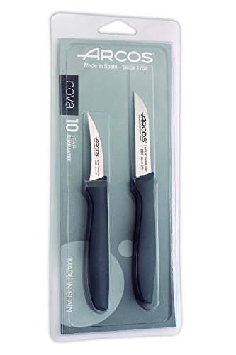 ARCPJ Juego Cocina 2 PZAS. Negro BLI Serie Nova 189000, Acero Inoxidable