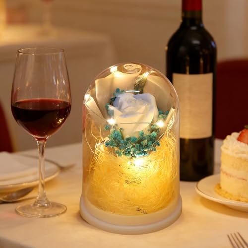 Flores preservadas con luz de larga duración para un regalo elegante 7