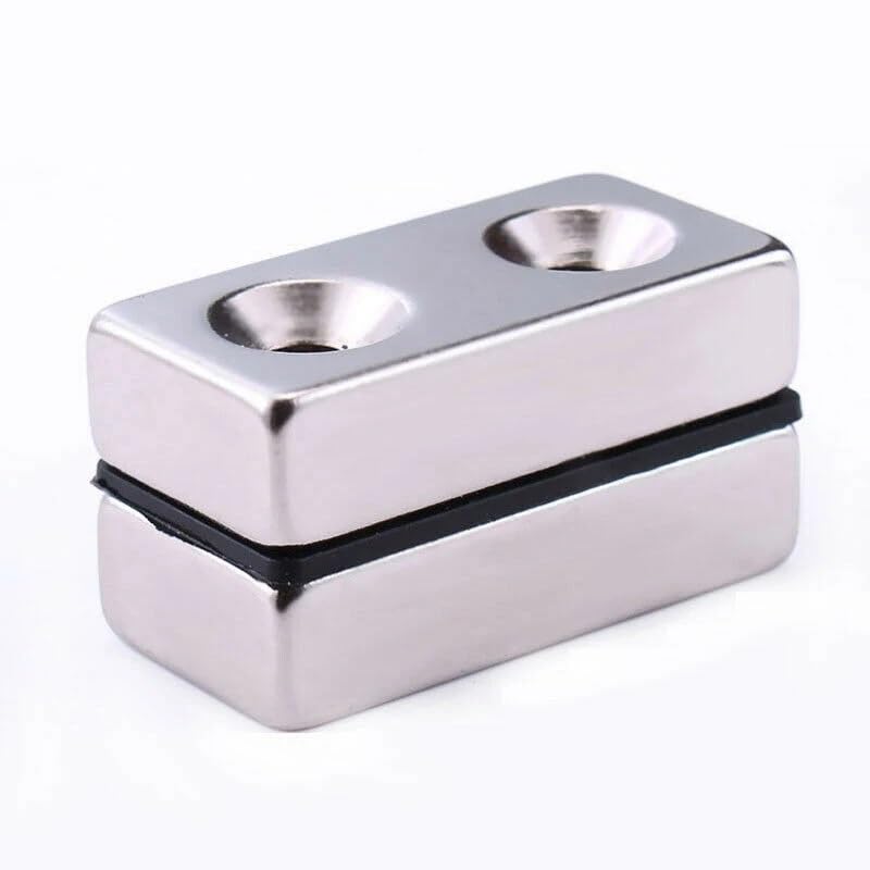 Rectangle with Double Holes 20x10x4mm~60x20x5mm Neodymium Rare Earth Permanent Magnet(30x10x5mm-5pcs)