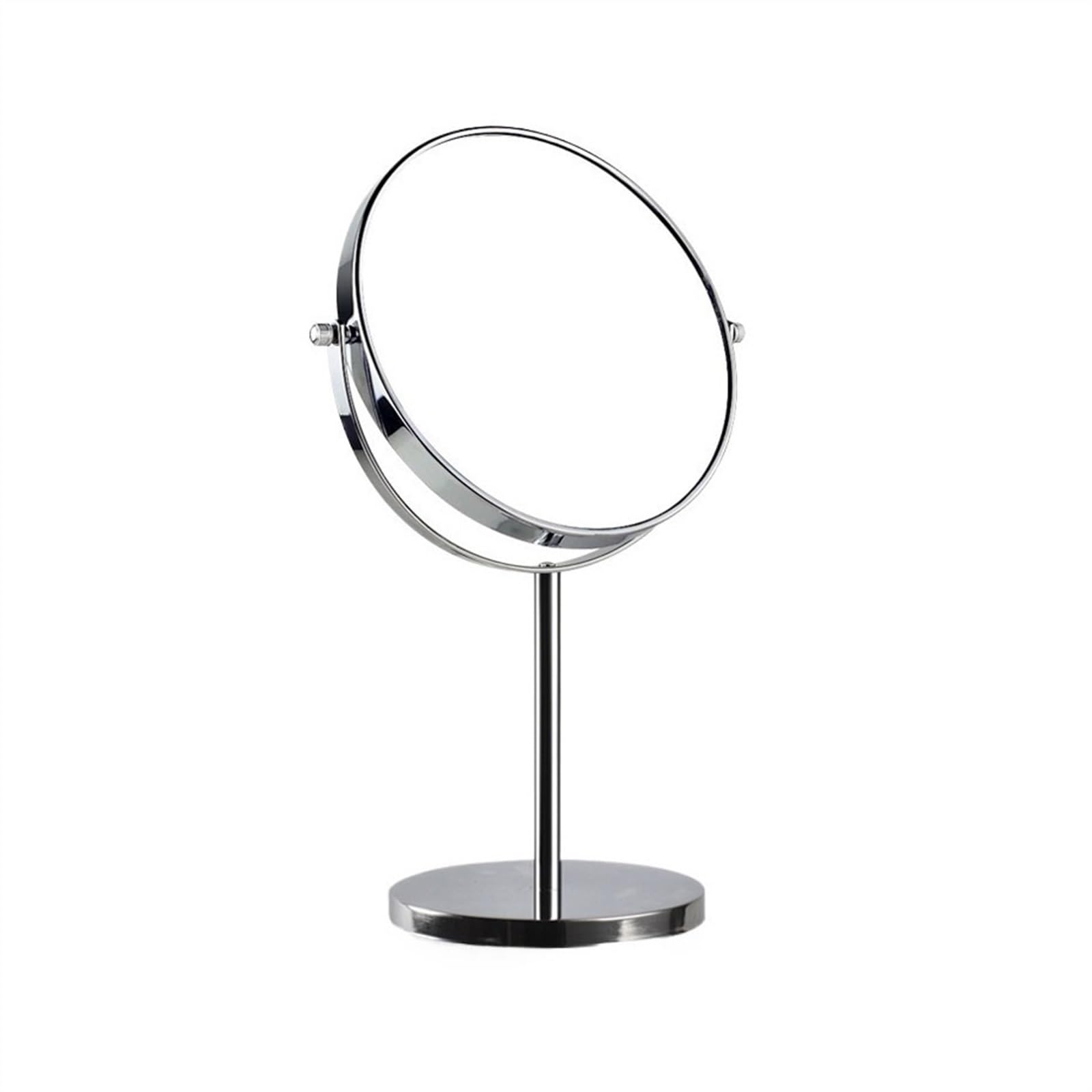 GHJrtHFJ Desk mirror, 7inch Double Sided Mirror Magnifying Desk Beauty Dressing, Silver Tabletop Cosmetic