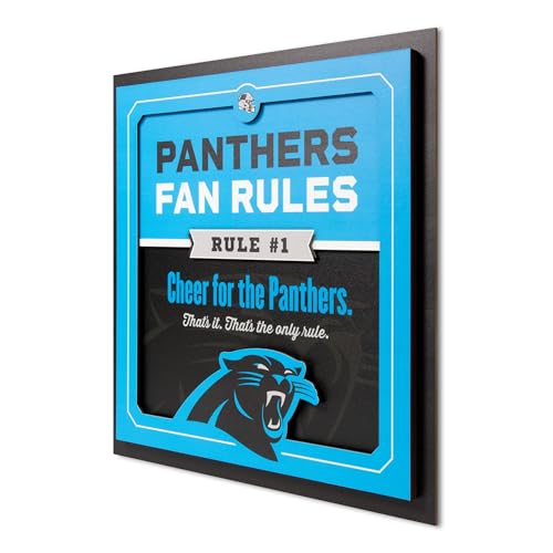 YouTheFan NFL Carolina Panthers 3D Fan Rules Wall Art