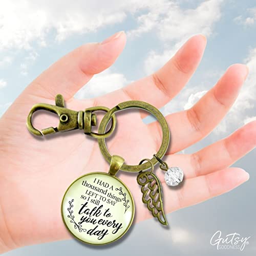 Gutsy Goodness PRKEYW007035 Remembrance Keychain I Had A Thousand Things Left To Say Memorial Jewelry thumb #6