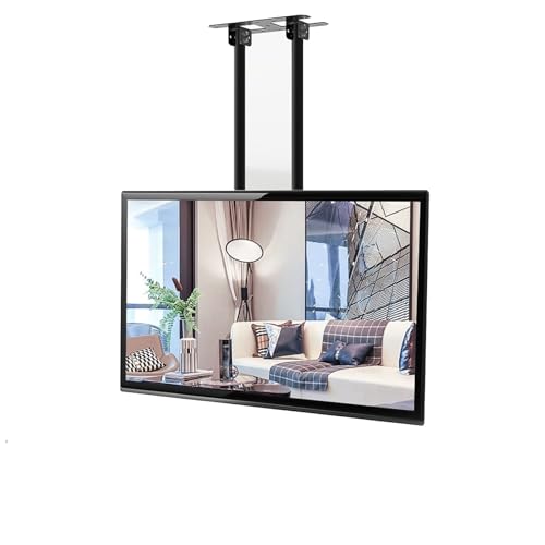 Support TV au plafond inclinable pour supprimer les reflets sur écran 40-80 pouces