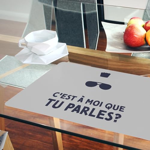 Napperons gris Taxi Driver lot de 4 sets de table souples grand format liège - 6