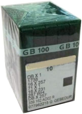100 GROZ-BECKERT DBX1 16X257 1738 GEBEDUR TITANIUM SEWING MACHINE NEEDLES (Size 16 (metric 100))