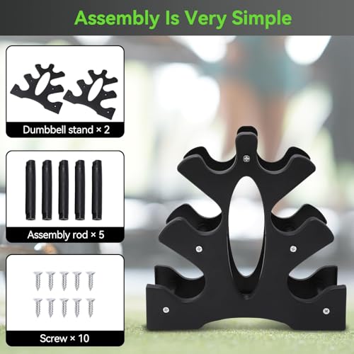Dumbbell Rack Stand, Weight Rack for Dumbbells Small Dumbbell Rack Stand Portable Dumbbell Stand Rack Household Dumbbell Holder Weight Holder Rack Exercise Weight Stand for Home Gym - Image 6