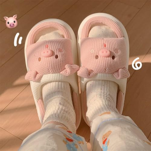 CEINOM Cartoon Pig Slippers Women Kawaii House Slippers Cute Slippers for Women Men Home Floor Slipper indoor4