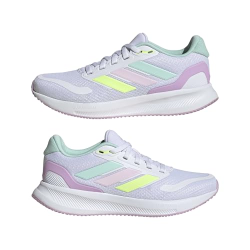 adidas Unisex Kinder RUNFALCON 5 Shoes Kids, Cloud White/Clear Mint/Clear Pink, 32 EU