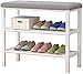 Biały regał na buty, ławka, korytarz, szafka do przechowywania, metalowa, zajmuje mało miejsca, wszechstronna powierzchnia do siedzenia