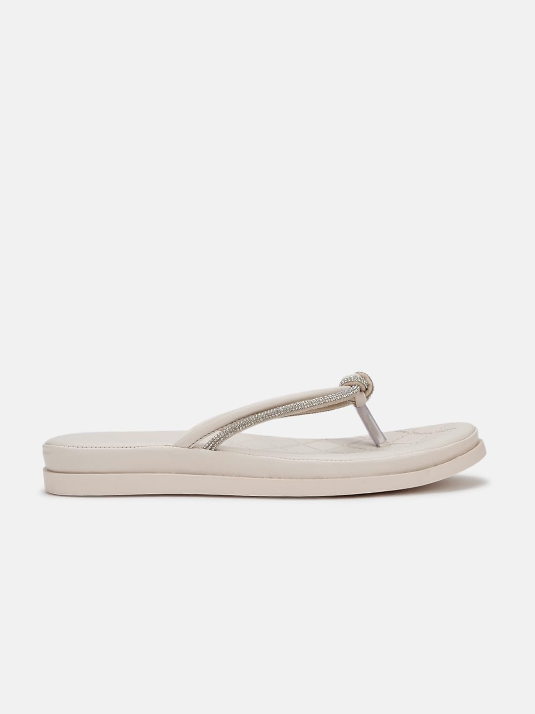 Marc Loire Women’s Round Toe T-Strap Flats for Casual Wear (Cream, 8) 3