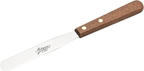 Ateco Espátula pequeña SS de 4-14" con mango de madera