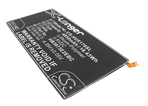 TECHTEK Batería 4850mAh Compatible con [Huawei] 7D 501L, 7D 501U, 7D 503LT, Mediapad X1 7.0, Mediapad X1 7.0 3G, LTE sustituye HB3873E2EBC, HB3873E2EBW