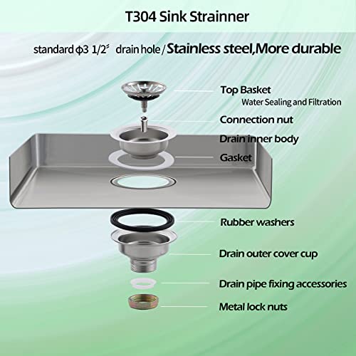 Ecochannels Undermount Kitchen Sink, 14 X 18 X 9 Inch Kitchen Sinks 16 Gauge Stainless Steel Small Bar Prep Sink Kitchen Single Bowl With Cutting Board #TOP5