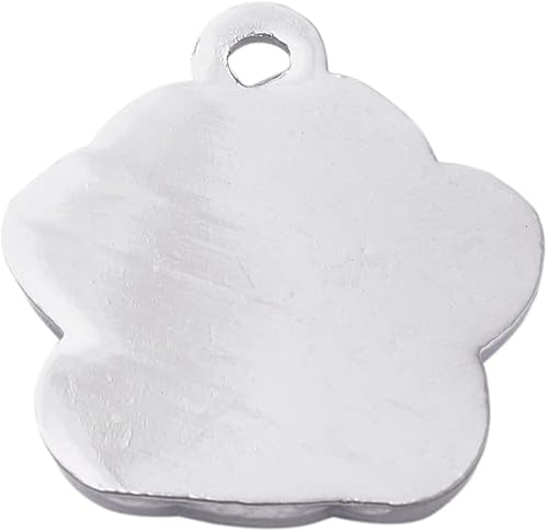 Miniatura 2 de Abalorio esmaltado con estampado de pata de perro y gato con purpurina en polvo de aleación de esmalte de gato y perro, dijes para llavero, joyería