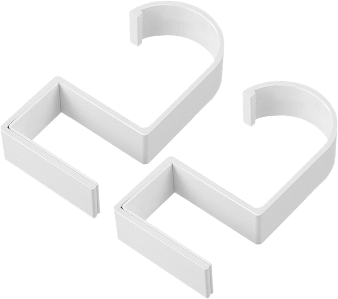 PRETYZOOM Table Purse Hook 2 Pack Aluminium Alloy No Drill Desk Edge Holder
